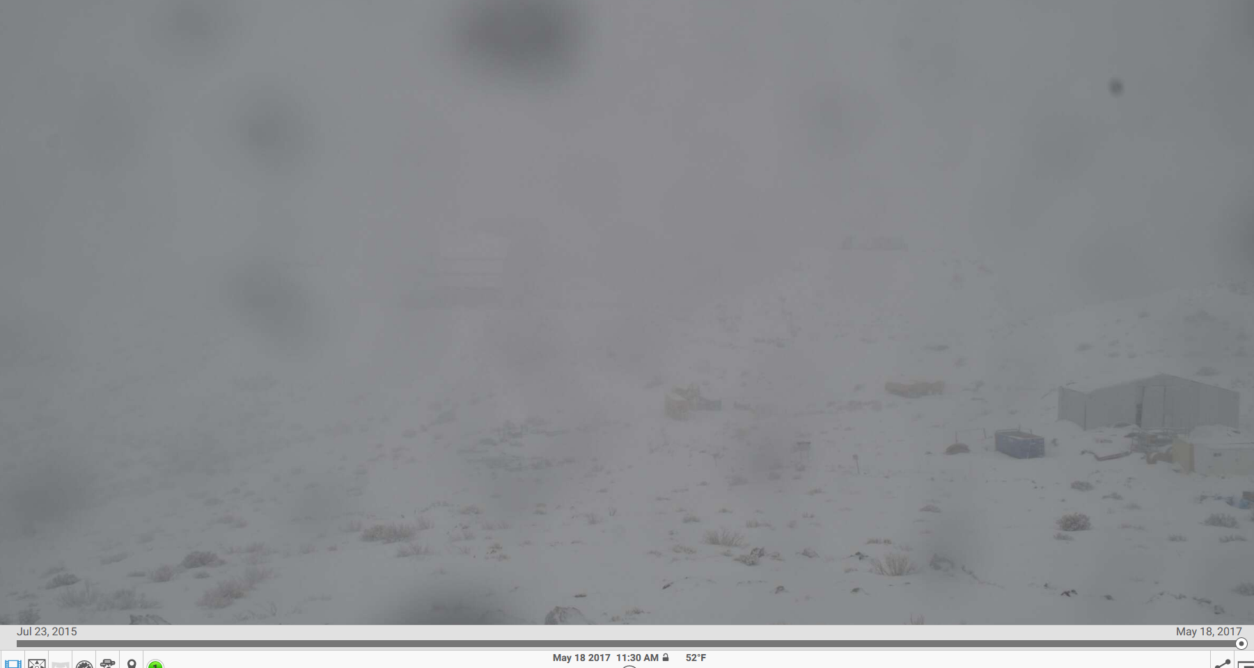 This photo was taken from the site webcam during one of the storms. Where's LSST?