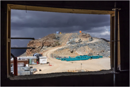 Looking toward Calibration Hill from the LSST Facility Building, November 2016